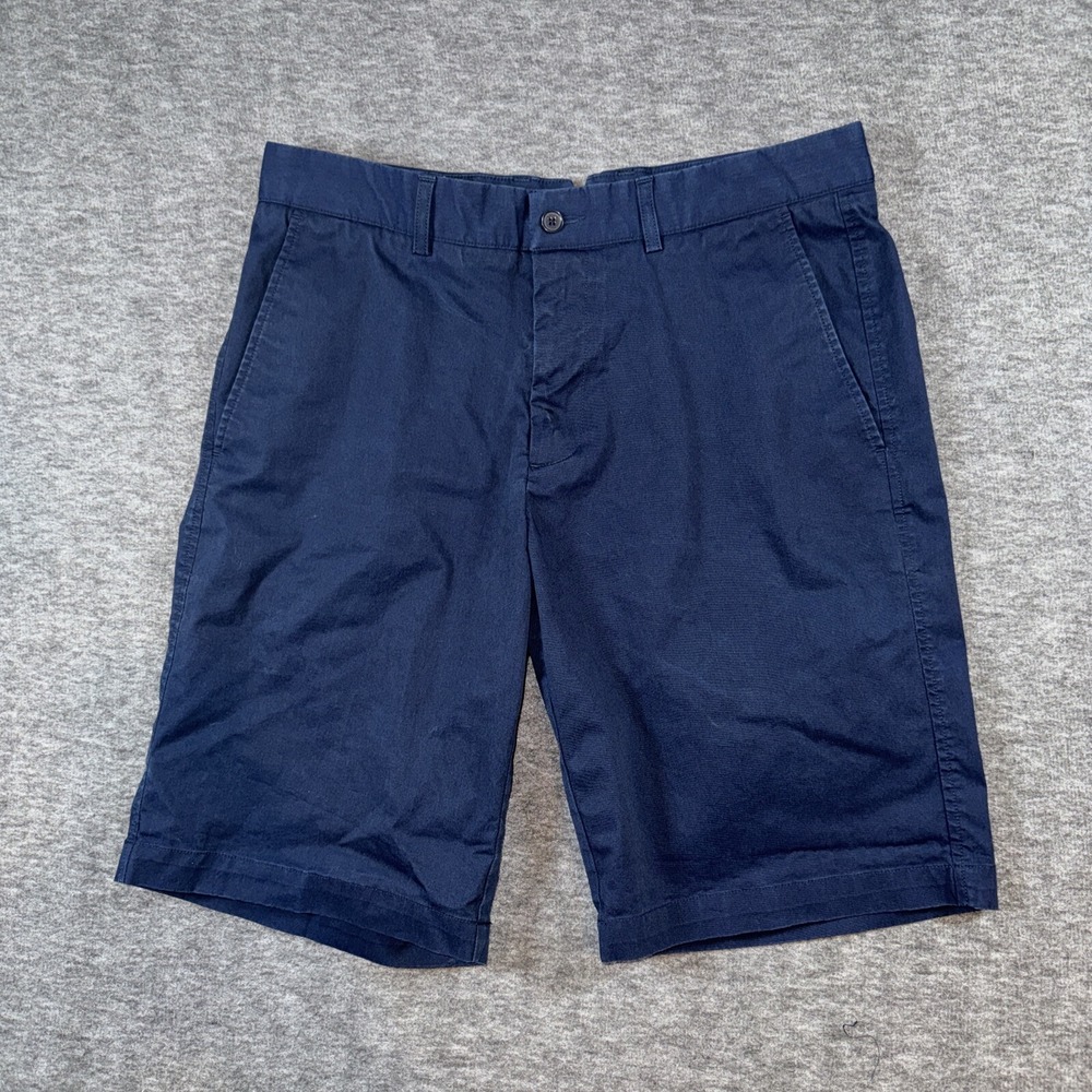 Dunning Everbest Shorts Mens Performance Stretch Navy Blue 32 EXCELLENT